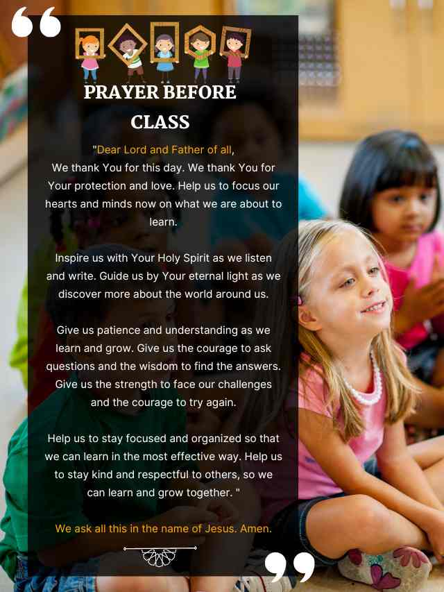 Prayer Before Class