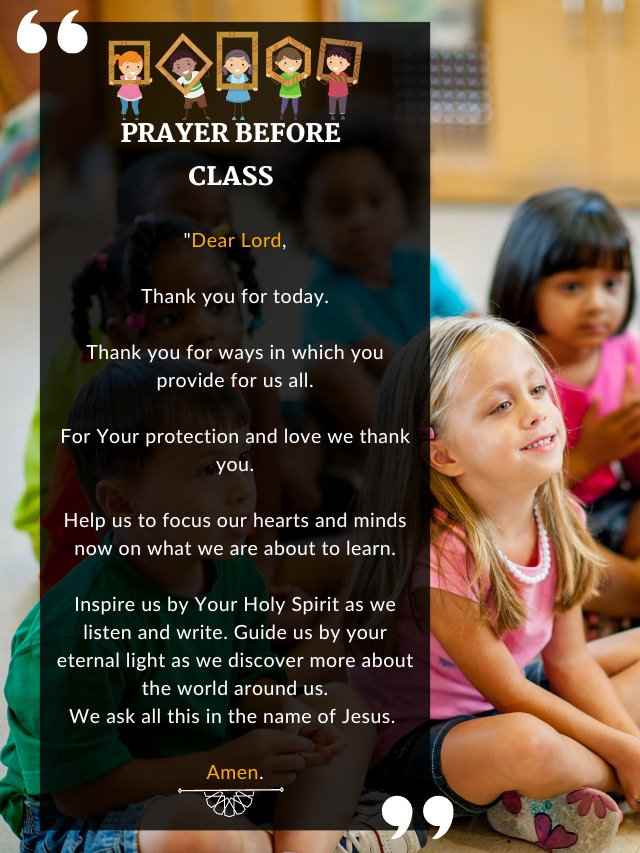 Catholic Prayers Before Class